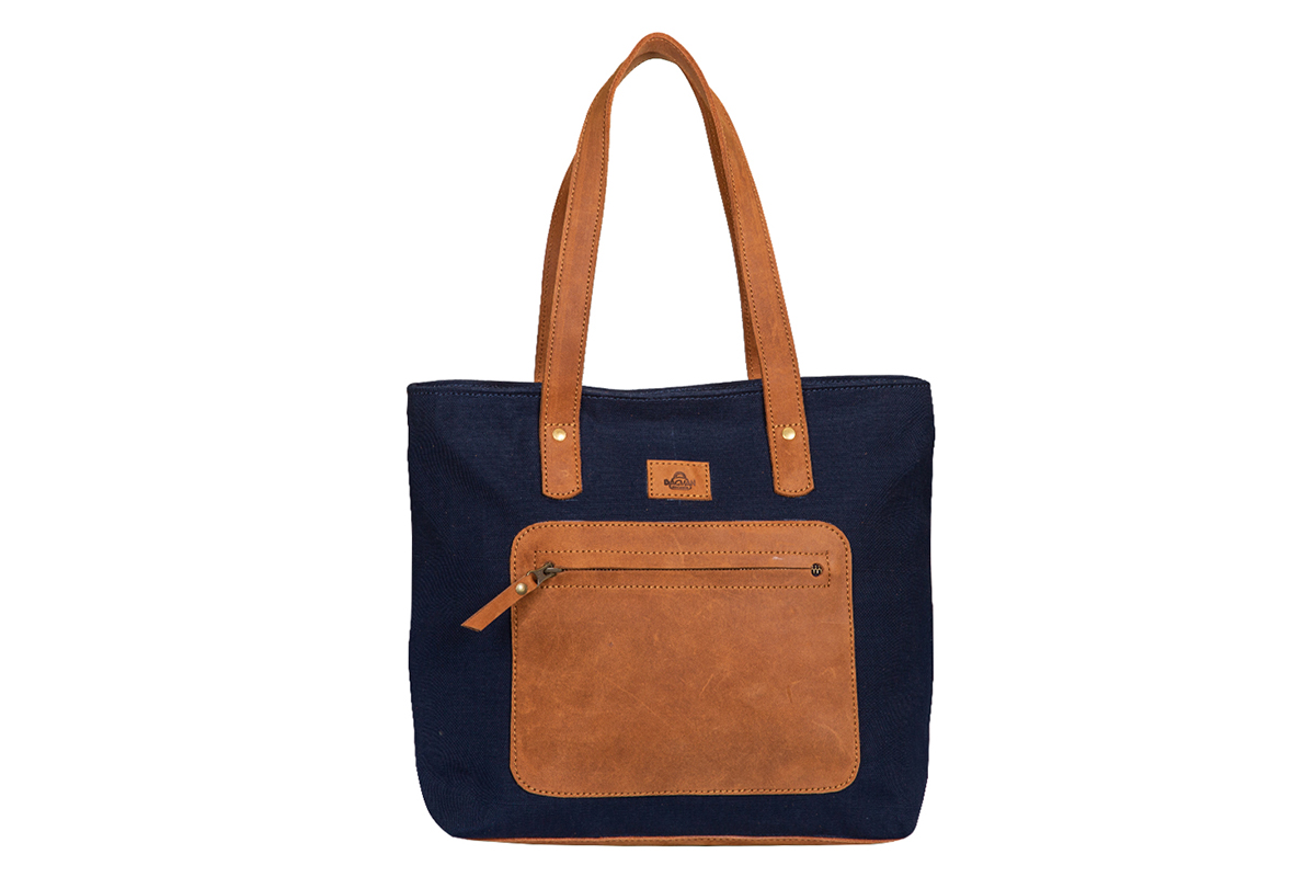 Marion Tote Bag, Navy Blue