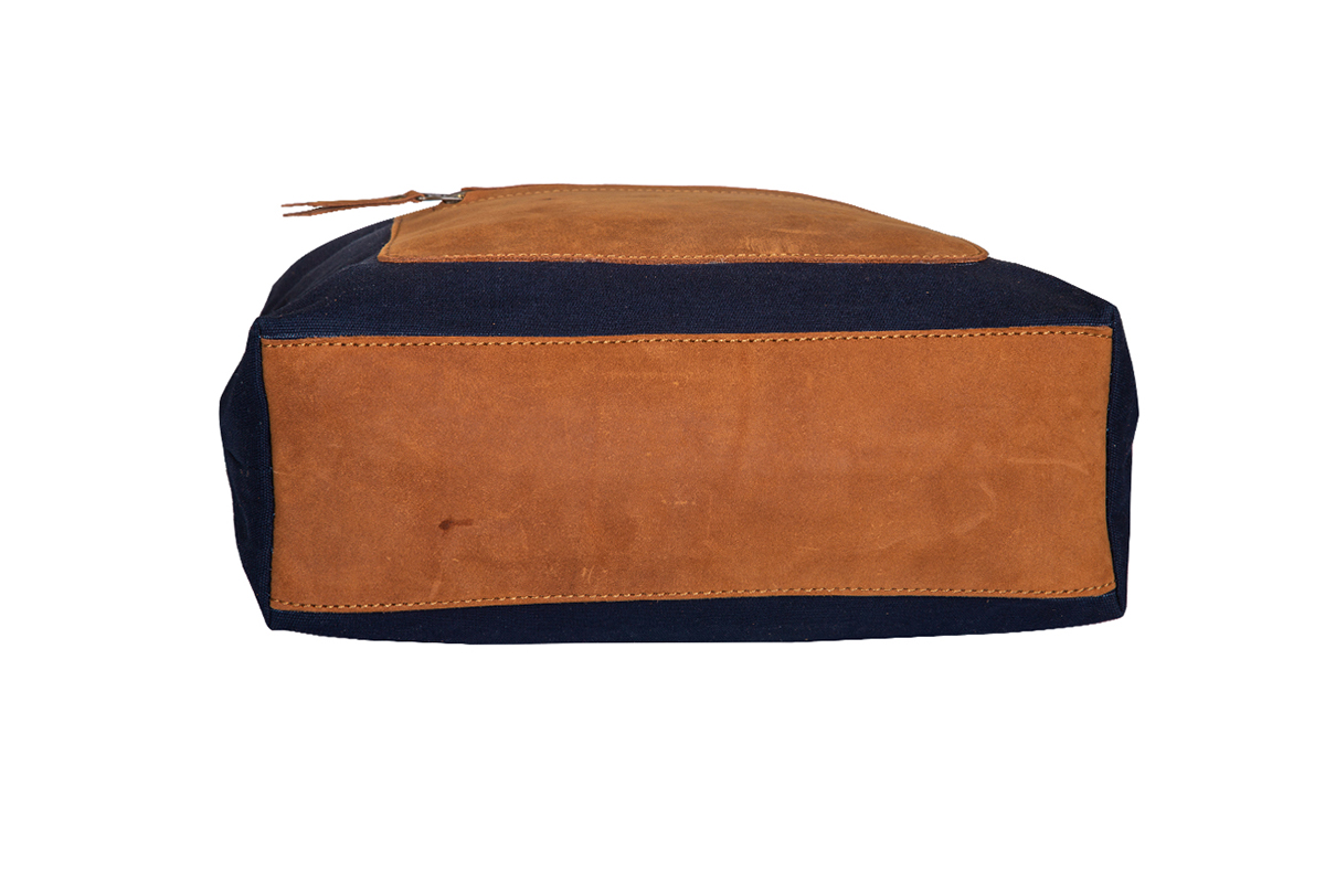 Marion Tote Bag, Navy Blue - Image 2