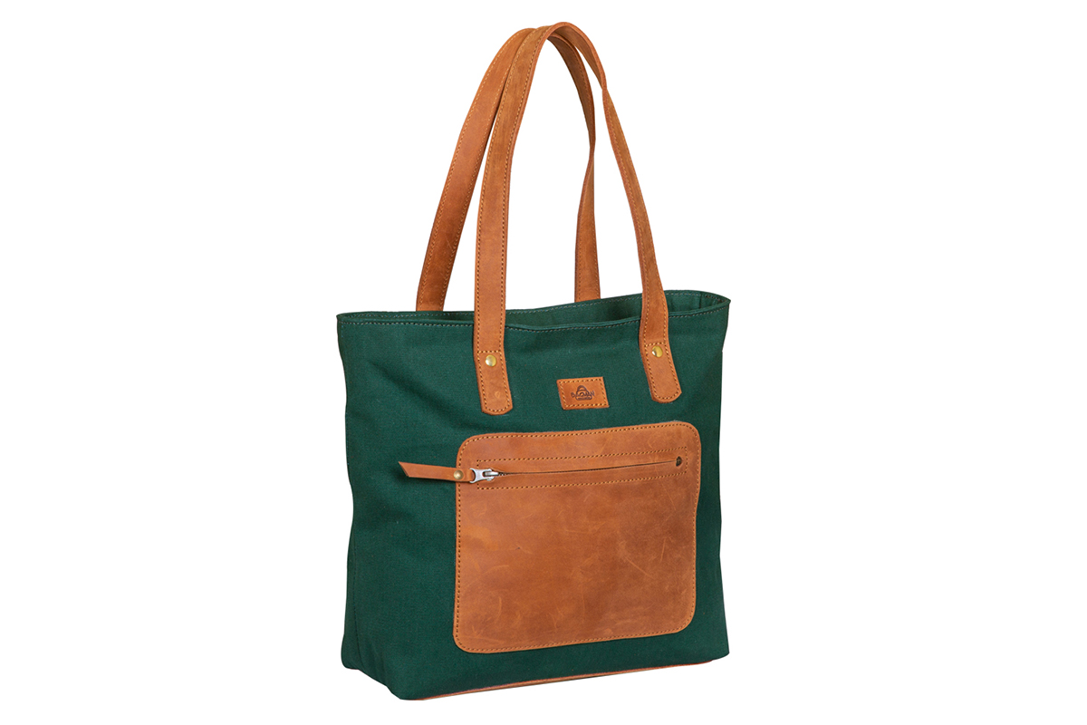Marion Tote Bag, Green - Image 2