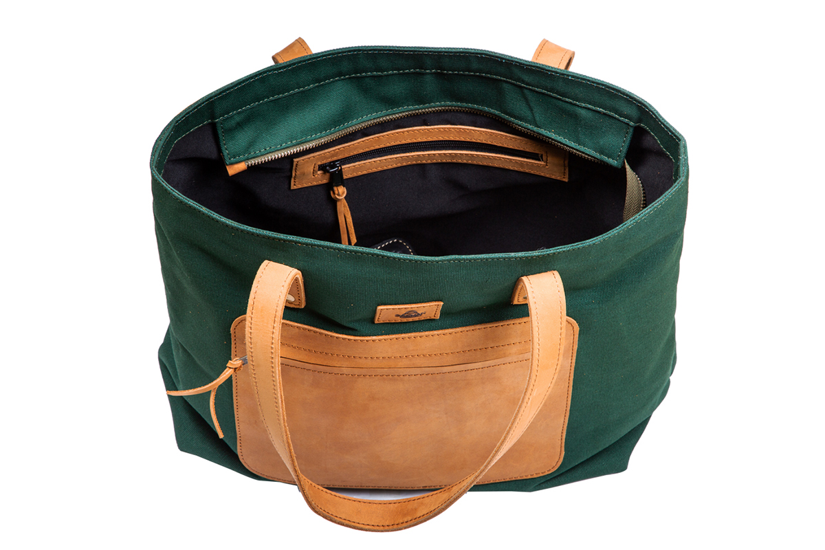 Marion Tote Bag, Green - Image 3