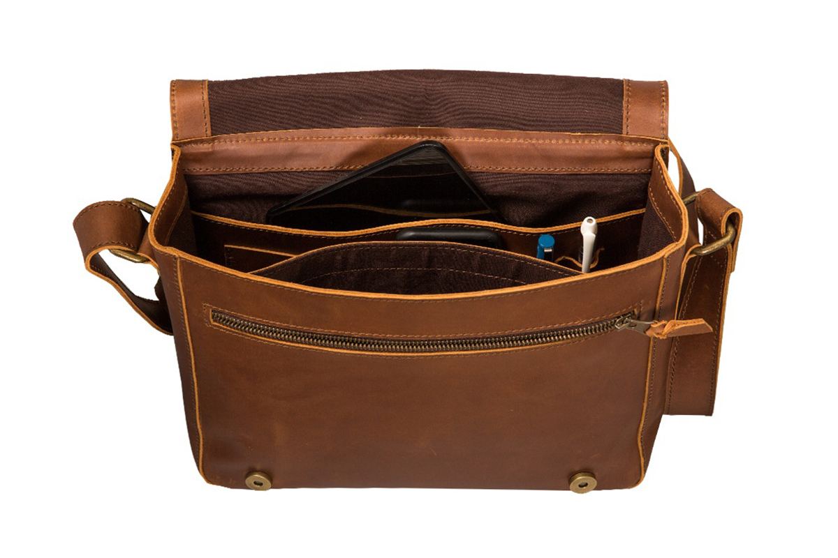 Messenger Bag, Brown - Image 3