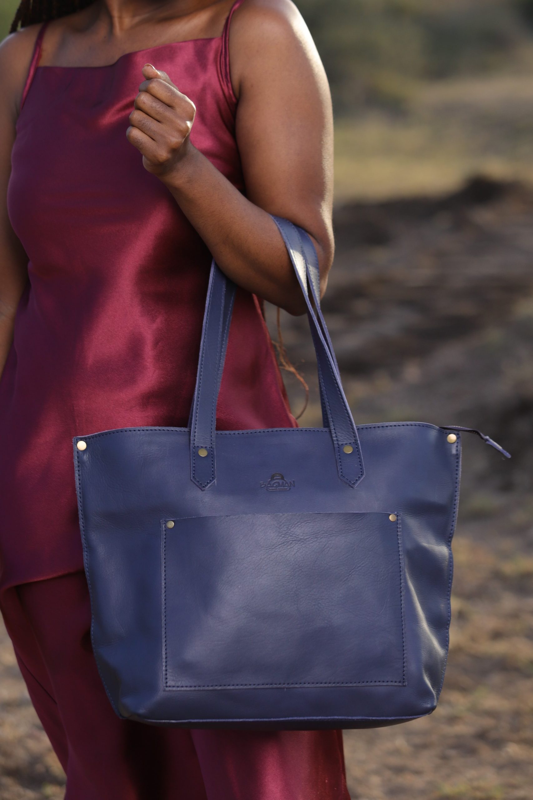 Nila Tote, Navy Blue - Image 3